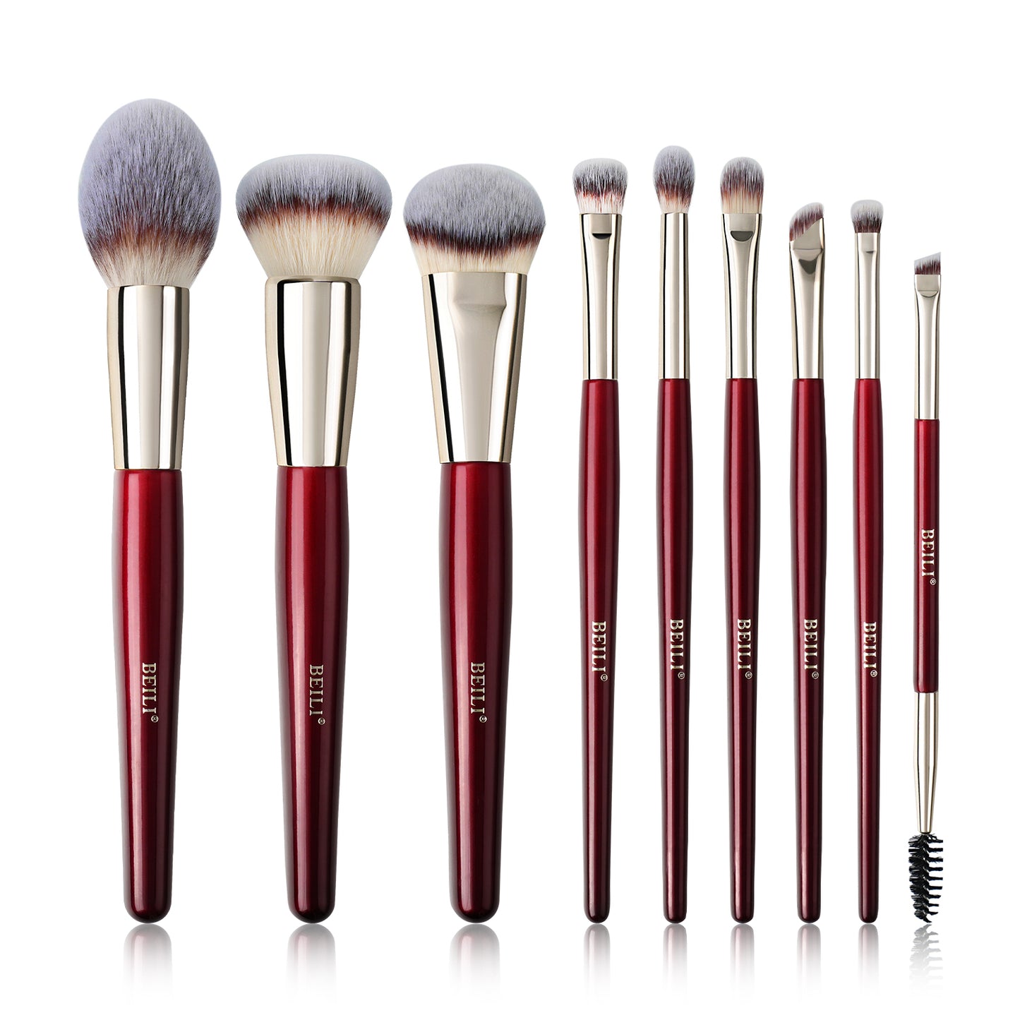 Crimson Elegance Brush Set & Purse