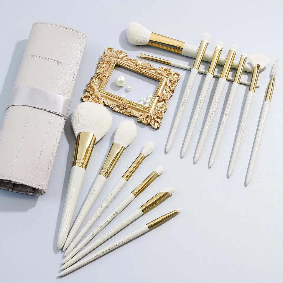 Bique Design Makeup Brush 14-In-1 Set And Brush Wallet