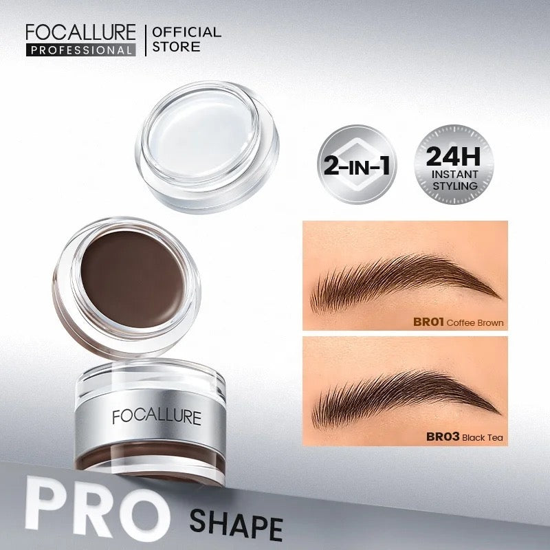BrowCraft 3-in-1 Brow Ensemble: Cream, Wax, Brush Perfection Kit