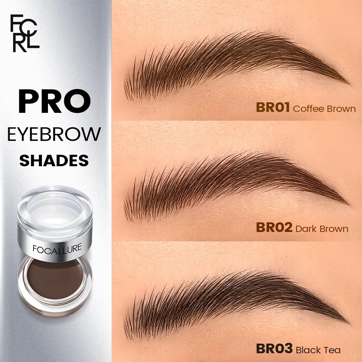 BrowCraft 3-in-1 Brow Ensemble: Cream, Wax, Brush Perfection Kit