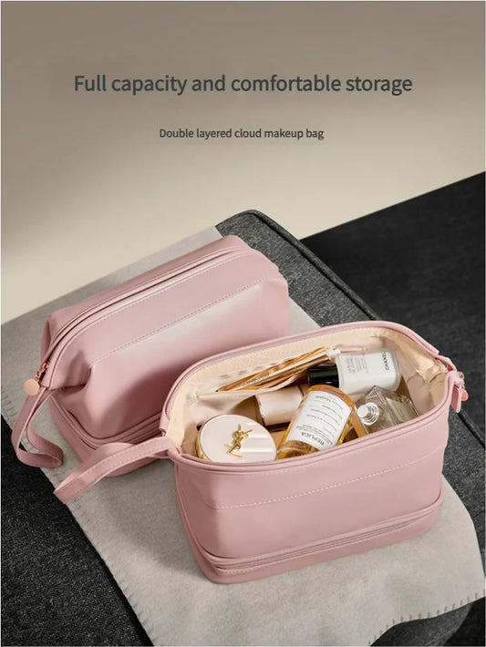 Double-Layered Pink Cloud Beauty Bag