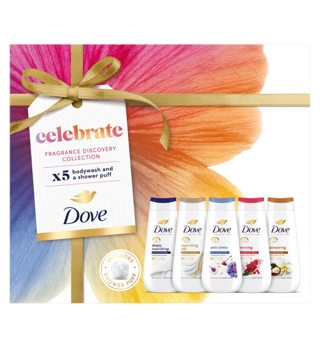 Dove Celebrate Fragrance Body Wash Discovery Collection 5 Piece Gift Set