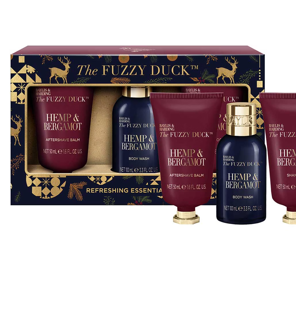 Baylis & Harding The Fuzzy Duck Hemp and Bergamot Mens Refreshing Essentials Trio Gift Set