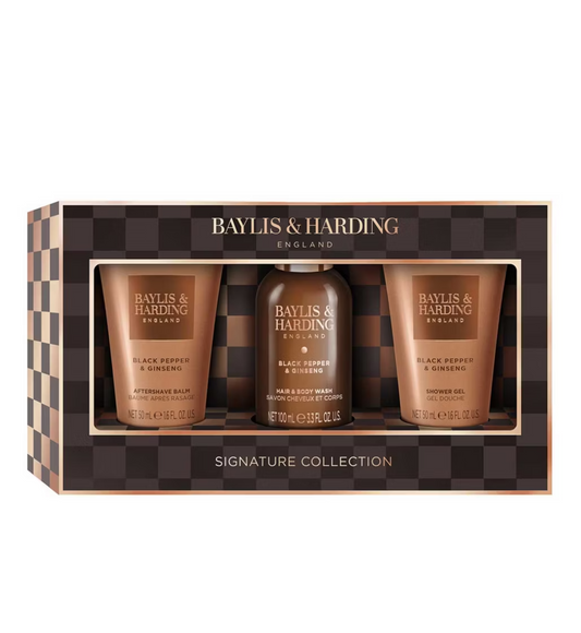 Baylis & Harding Black Pepper & Ginseng Men's Luxury Mini Trio Gift Set