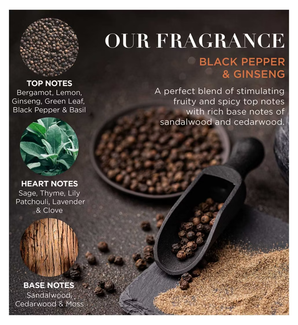 Baylis & Harding Black Pepper & Ginseng Men's Luxury Mini Trio Gift Set